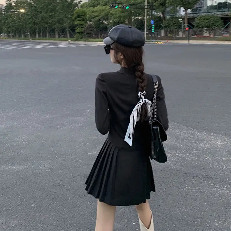 Women's Dress Blazer Clothing Chic and Elegant Pretty Female Dresses 2025 Formal Occasion Spring Retro Promotion Loose X Xxl Y2k