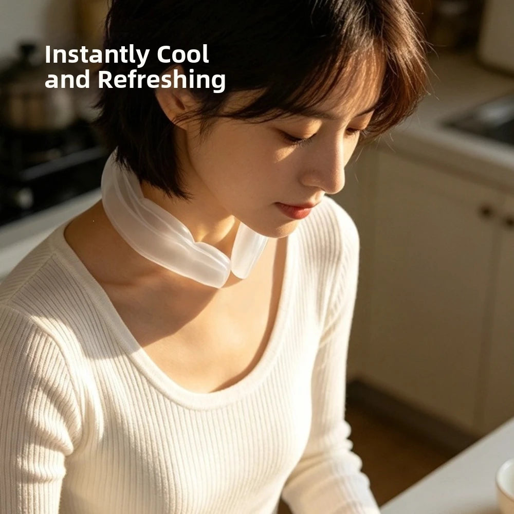 Reusable Neck Cooling Ring Sunstroke Prevention Wearable Neck Cooling Tube Freezable Lasting Neck Cooler Collars Outdoor