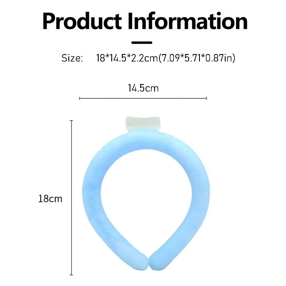 Hot Wearable Neck Cooling Tube Reusable Body Cooling Ice Ring Neck Cooler Soft for Summer Cooling Neck Wrap Outdoor Workers