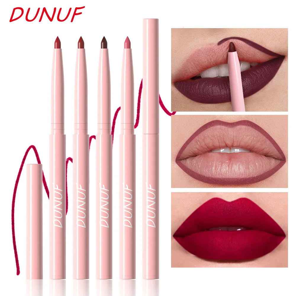 DUNUF New 6 Color Lipstick Lip Liner Set Velvet Matte Lip Pencil Waterproof Natural Outline Lip Contour Line Makeup Lipliner Pen