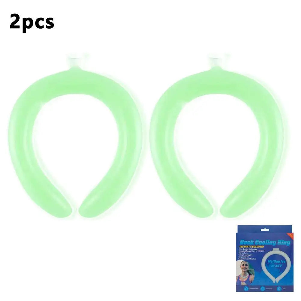 Reusable Neck Cooling Ring Portable Summer Cool Tube Wearable Ice Cushion Neck Cooler For Indoor Outdoor Sports Leisure Activity