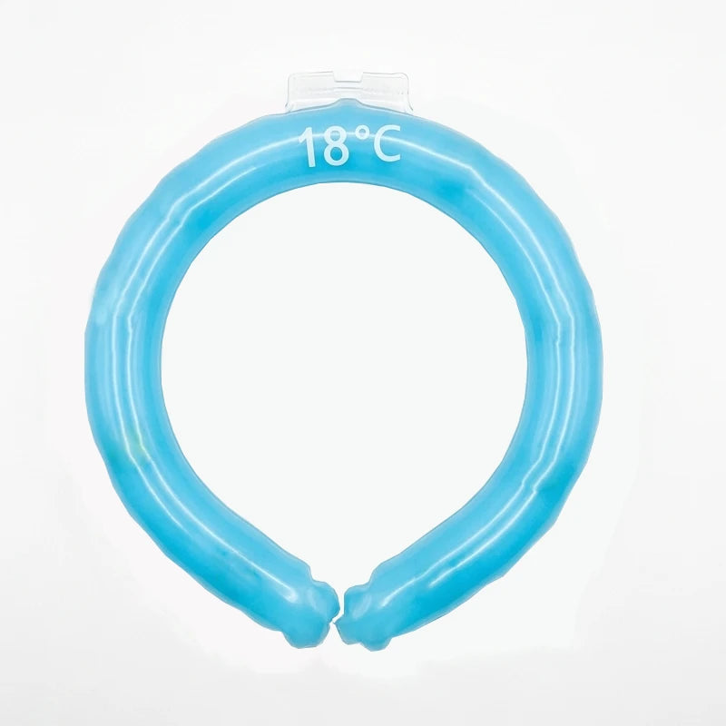 Summer cooling neck with ice neck cooler, portable ice collar, cooling device for high temperatures, neck cooling ice ring