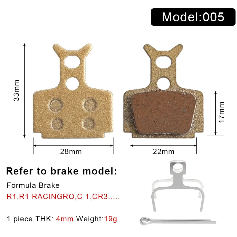 2 Pair Bicycle Hydraulic Disc Metal Brake Pads For Shimano SRAM AVID HAYES Magura ZOOM B01S Cycling MTB Bike Part Accessories