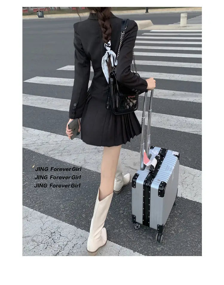 Women's Dress Blazer Clothing Chic and Elegant Pretty Female Dresses 2025 Formal Occasion Spring Retro Promotion Loose X Xxl Y2k