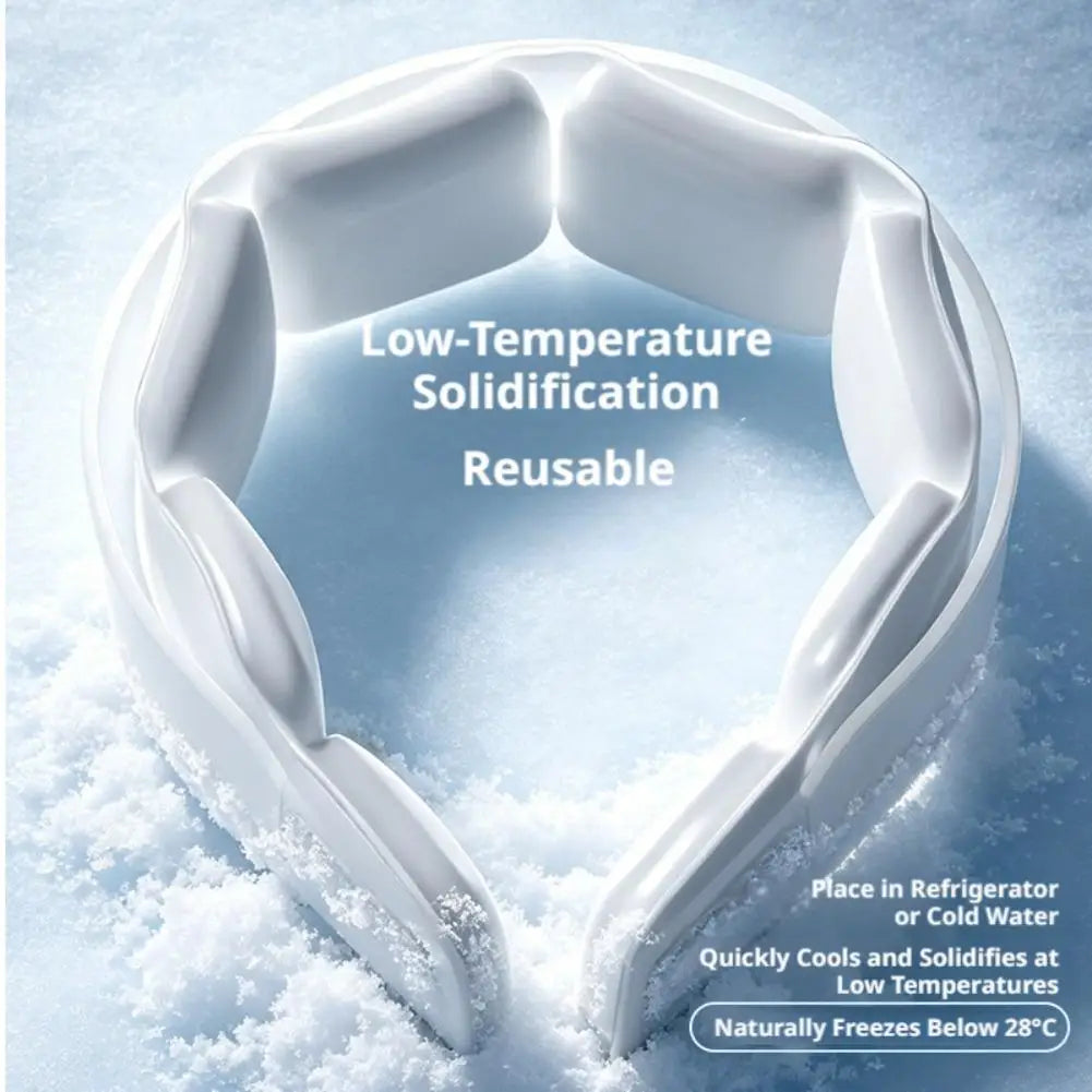 PCM Cooling Neck Ring Wearable Reusable Ice Neck Cooler Tube Summer Heat Relief Outdoor Sports Hands-Free Cooling Collar