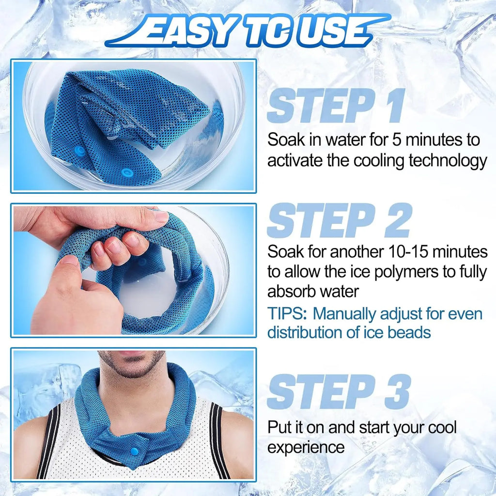 Cooling Neck Scarf Summer Outdoor Ice Neck Ring For Fitness Camping Cycling Fishing Working Travel Portable Cooling Supplies 1pc